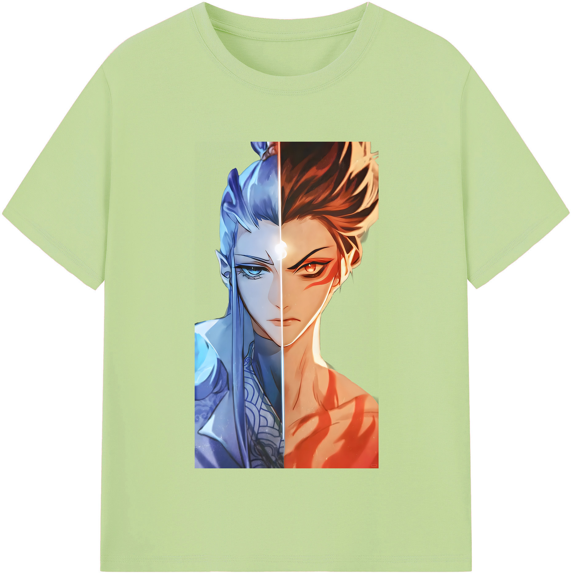 （画像用） Ne Zha 2 ナタ 魔童の大暴れ 綿100％半袖Tシャツ（フロントプリント）